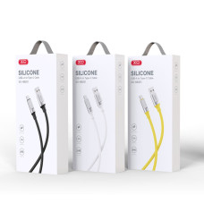 Кабель XO Liquid Silicone USB to Type-C 6A 1м білий
