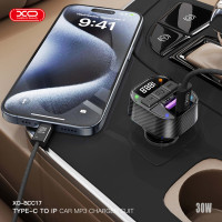 FM-трансмітер XO BCC17 Smart Bluetooth+MP3 A+C Dual Port чорний