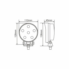 Фара світлодіодна Brevia Epistar Flood 10-30V, 18W (6x3W), 1320Lm, 1шт (10621RFX1)