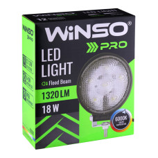 Фара світлодіодна Winso Pro Epistar розсіяний 10-30V, 18W (6x3W), 1шт (780410)