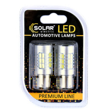 Автолампа Solar LED 12-24V S25 BA15s 27SMD white, 2шт