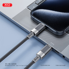 Кабель XO Brushed Silicone Type-C to Type-C 60W 1м чорний