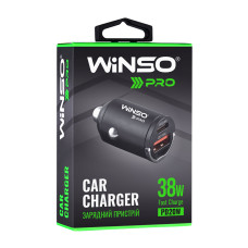 Автомобільний зарядний пристрій Winso Pro 38W USB-C+USB-A mini Metal
