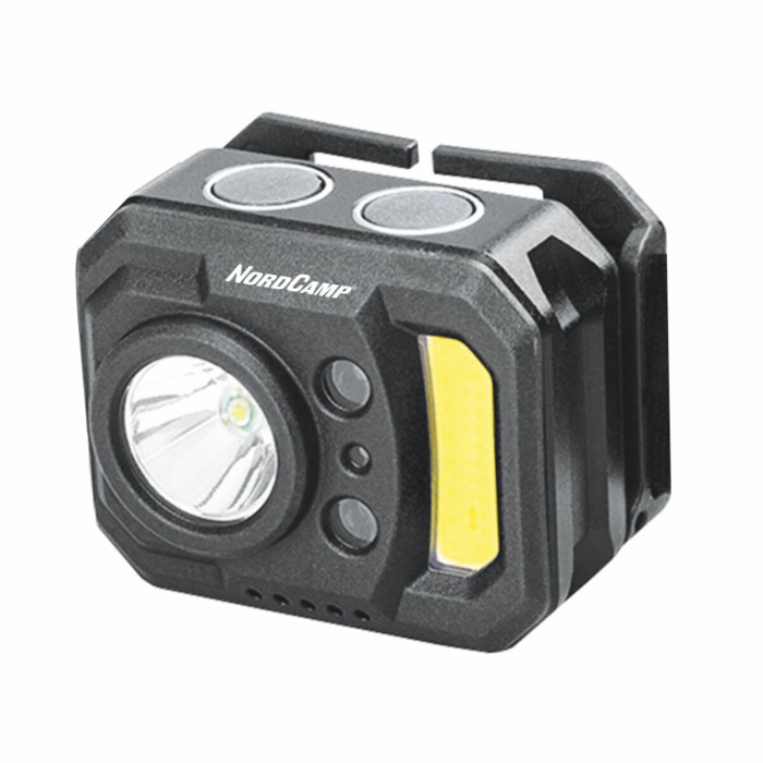 Ліхтар налобний Nord Camp 140+130Lm, 3W XPE+3W COB, 850mAh, з сенсором білий/червоний