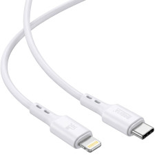 Кабель Brevia Type-C to Lightning 30W 1м, білий ZIP (51100WCLZ1)