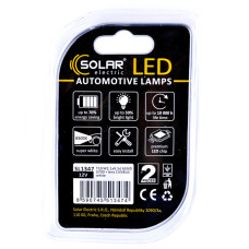Автолампа Solar LED 12V T10 W2.1x9.5d 6SMD white, 2шт SL1347