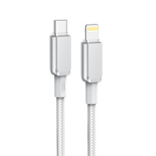 Кабель XO PVC Shiny Colorful Type-C to Lightning 27W 1м білий