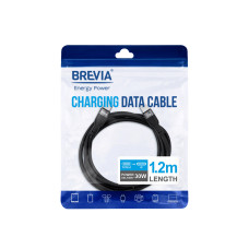 Кабель Brevia Type-C to Lightning 30W 1,2м, чорний ZIP (52120BCLZ1)