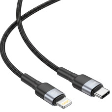 Кабель Brevia Type-C to Lightning 30W 2м, чорний ZIP (53200BCLZ1)