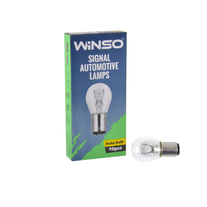 Лампа розжарювання Winso 12V P21/5W 21/5W BAY15d, 10шт