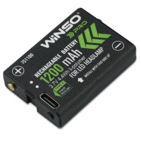 Ліхтар налобний Winso Pro 500Lm, 2x5W CREE XTG, 1200mAh/3xAAA, з сенсором білий/червоний