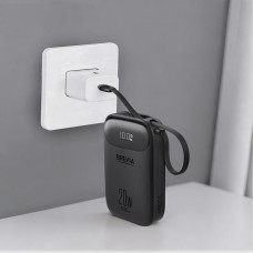Повербанк (Power Bank) Brevia ePower 10000mAh PD20W CompactMini LCD чорний + кабель