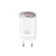 Мережевий зарядний пристрій XO CE21 PD30W/PPS33W 1USB-A+1USB-C білий