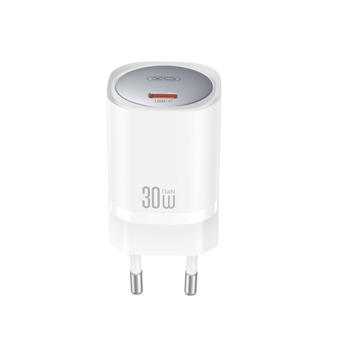 Мережевий зарядний пристрій XO CE20 PD30W/PPS33W 1USB-C + Type-C кабель білий