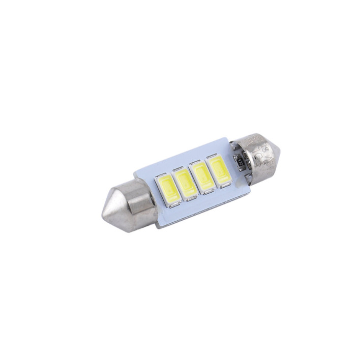Автолампа Solar LED 12V SV8.5 T11x36 4SMD white, 2шт