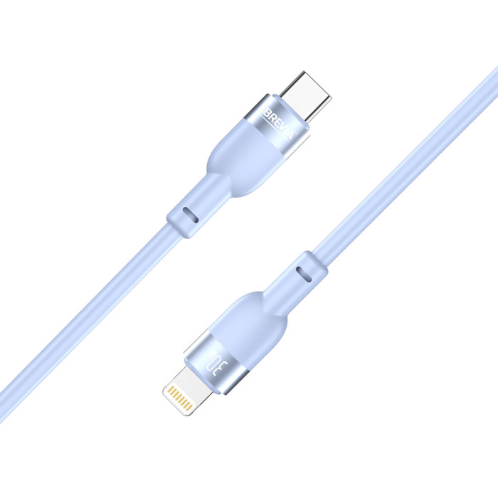Кабель Brevia Type-C to Lightning 30W 1,2м, синій box (52120UCLC1)