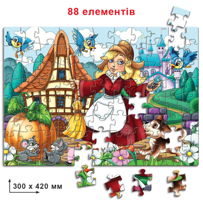 Дитячі пазли Попелюшка 83385, 88 елементів Энергия Плюс