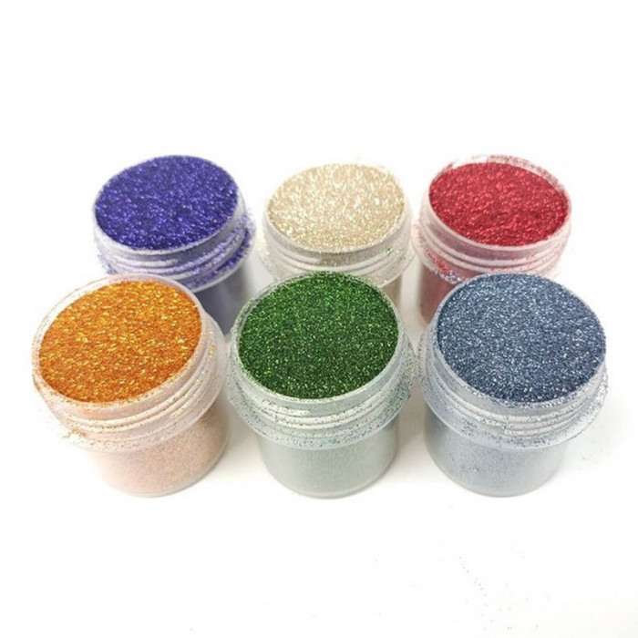 Набір гліттеру для біо-тату "Великий № 5" glitter-set-big-6x-5, 6 штук по 12 мл Fresh Tattoo