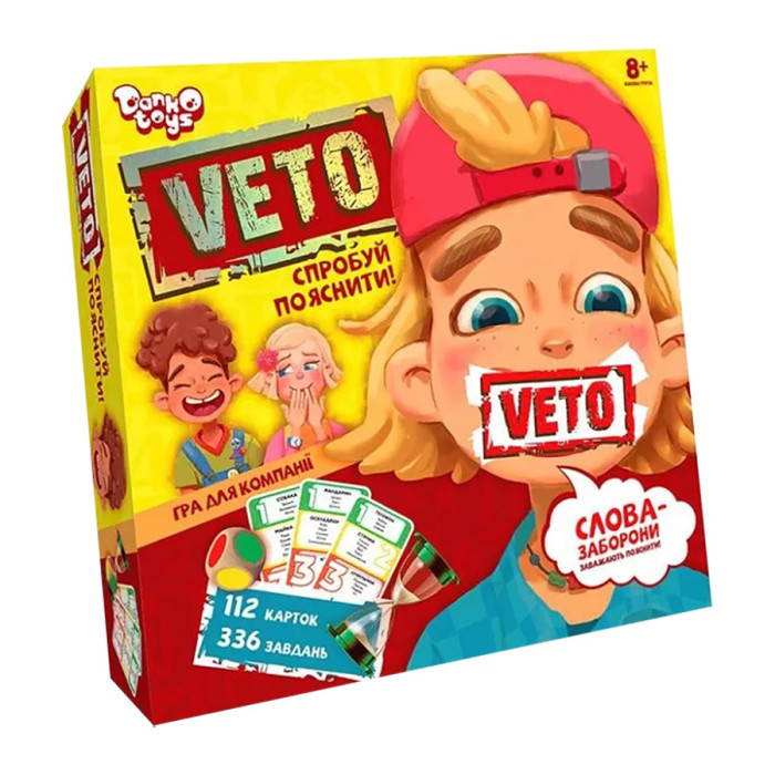 Дитяча настільна розважальна гра "VETO" VETO-01-01U укр. мовою Danko Toys