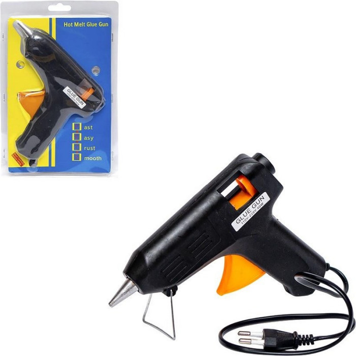 Пістолет для сухого клею "Glue Gun" JQ4032-40W, D-1,1 см, чорний Bambi