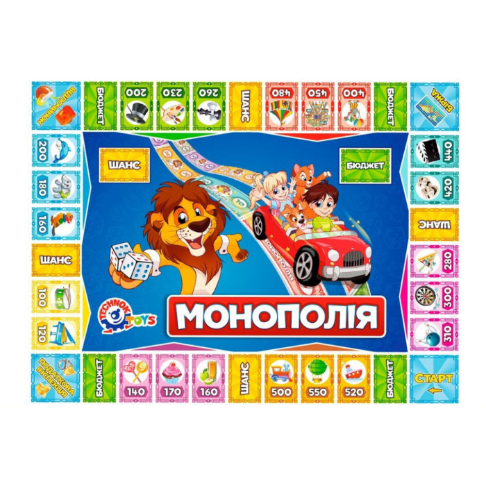 Настільна гра "Монополія" 0755TXK з ігровим комплектом грошей Технок