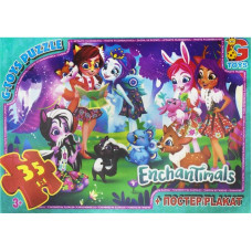 Дитячий пазл класичний "Enchantimals" EA200 постер 35 елементів G-Toys