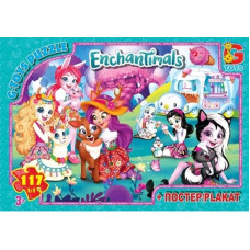 Дитячий пазл класичний "Enchantimals" EA205 постер 117 елементів G-Toys