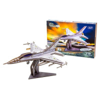 Дерев'яний 3D конструктор "F16"Арт-26913, 79 деталей PuzzleOK