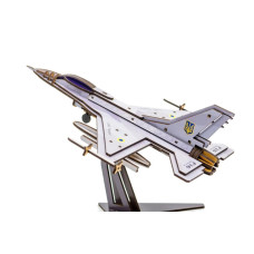 Дерев'яний 3D конструктор "F16"Арт-26913, 79 деталей PuzzleOK