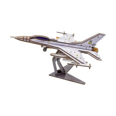 Дерев'яний 3D конструктор "F16"Арт-26913, 79 деталей PuzzleOK