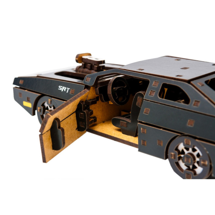 Дерев'яний 3D конструктор "Fast Furious" Puz-62519, 125 деталей, чорний PuzzleOK