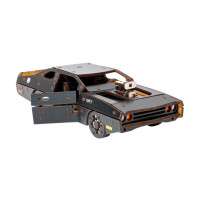 Дерев'яний 3D конструктор "Fast Furious" Puz-62519, 125 деталей, чорний                                                    PuzzleOK