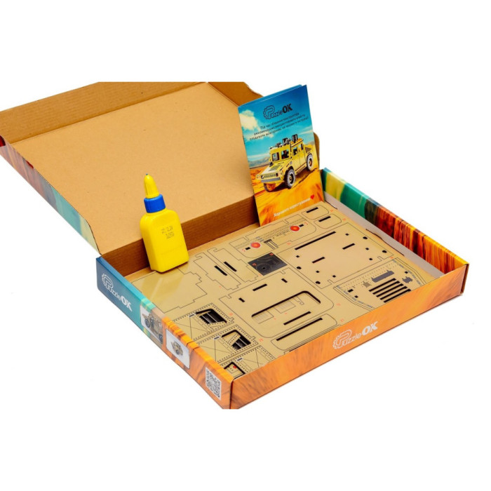 Дерев'яний 3D конструктор "Humvee" Puz-00927, 100 деталей PuzzleOK