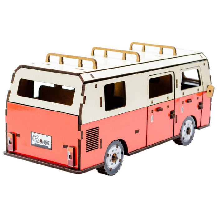 Дерев'яний 3D конструктор "Мікроавтобус" Puz-00926, 156 деталей PuzzleOK