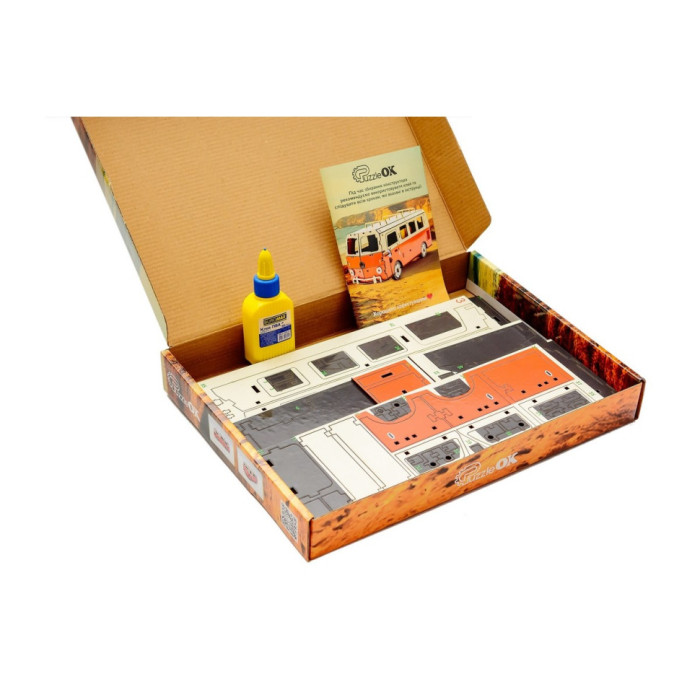 Дерев'яний 3D конструктор "Мікроавтобус" Puz-00926, 156 деталей PuzzleOK
