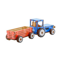 Дитячий дерев'яний 3D конструктор "Трактор" Puz-00933, 69 деталей PuzzleOK