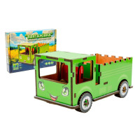 Дитячий дерев'яний 3D конструктор "Вантажівка" Puz-00929, 37 деталей PuzzleOK