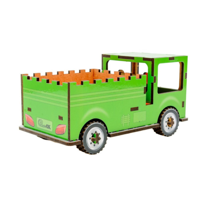 Дитячий дерев'яний 3D конструктор "Вантажівка" Puz-00929, 37 деталей PuzzleOK
