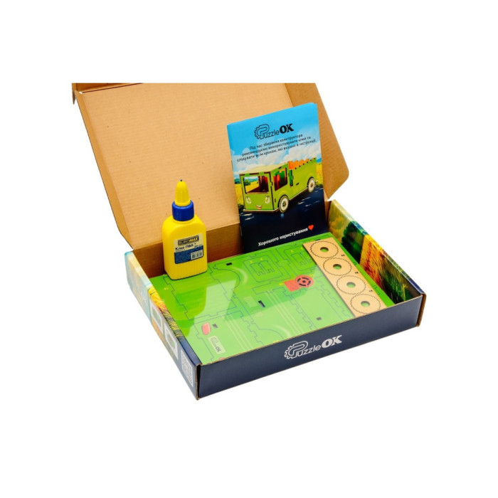 Дитячий дерев'яний 3D конструктор "Вантажівка" Puz-00929, 37 деталей PuzzleOK