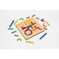 Геометрична розвиваюча "Дошка Монтессорі" Puz-27260, 56 комбінацій PuzzleOK