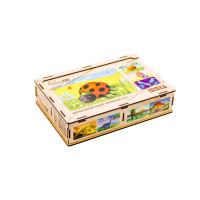 Дерев’яний дитячий пазл 4в1 "Комахи" Puz-59557, 80 елементів PuzzleOK