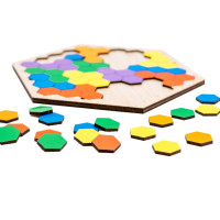 Настільна розвиваюча гра-пазл "Шестикутник"Арт-22079, 20 елементів PuzzleOK