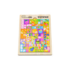 Розвиваюча дерев'яна іграшка "Тетріс Солодощі" Puz-22923 PuzzleOK