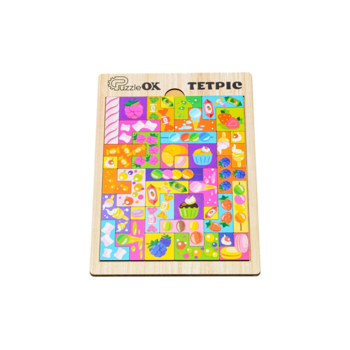 Розвиваюча дерев'яна іграшка "Тетріс Солодощі" Puz-22923 PuzzleOK