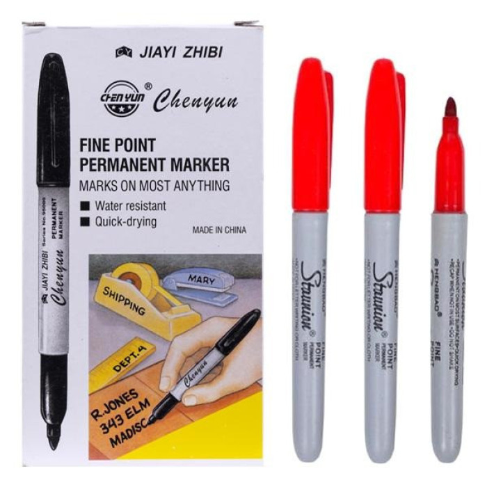 Маркер тонкий "Sharp" 95000(Red) червоний, 1 штука Bambi