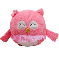 Дитяча м'яка іграшка "Сова" L1127(Pink) іграшка з пледом, розмір 45 см Bambi