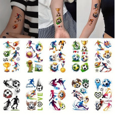 Набір дитячих тимчасових тату "Футбол №1" football-tattoo-mini-set- 10 штук по 12*7 см  Fresh Tattoo