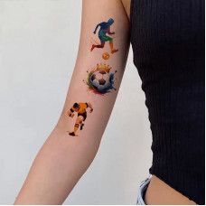 Набір дитячих тимчасових тату "Футбол №1" football-tattoo-mini-set- 10 штук по 12*7 см  Fresh Tattoo