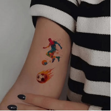 Набір дитячих тимчасових тату "Футбол №1" football-tattoo-mini-set- 10 штук по 12*7 см  Fresh Tattoo