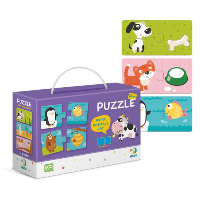 Дитячий пазл "Хто Що Їсть" DoDo 300118, 24 елемента DoDo Toys